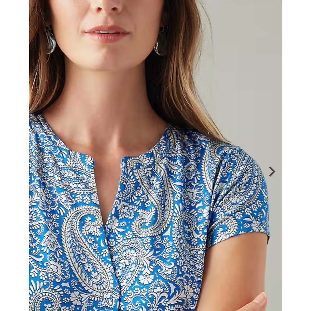 J.Jill Blue Paisley Women's A-Line Dress, NWT, M - Picture 5 of 7